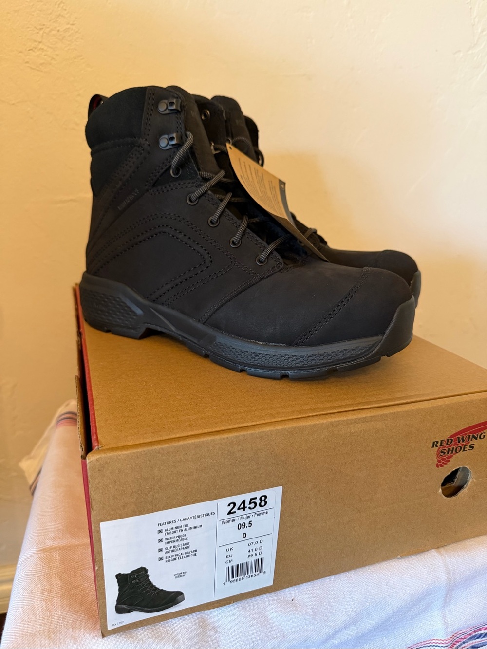 Women Black Tactical Work Boot steel toe